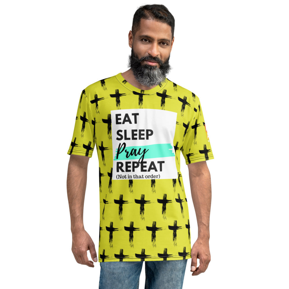 EAT SLEEP PRAY REPEAT NEON Men's T-shirt