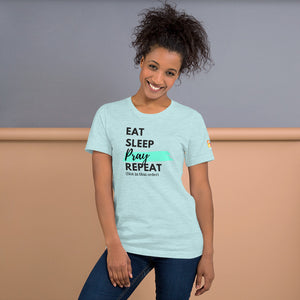 EAT SLEEP PRAY REPEAT SOLID Short-Sleeve Unisex T-Shirt