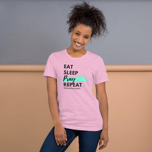 EAT SLEEP PRAY REPEAT SOLID Short-Sleeve Unisex T-Shirt