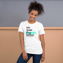 Load image into Gallery viewer, EAT SLEEP PRAY REPEAT SOLID Short-Sleeve Unisex T-Shirt
